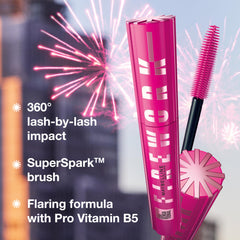 Maybelline Lash Sensational Firework bottle highlights conditioning formula for softer lashes.