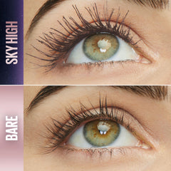 Maybelline Lash Sensational Sky High mascara brush flex tower in action for full lash separation.