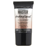 Maybelline Master Strobing Liquid Highlighter bottle closeup for easy glow application.