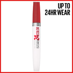 MAYBELLINE Super Stay 24: tecnología Microflex previene agrietamiento del color.