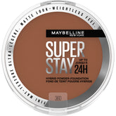 Maybelline Super Stay Hybrid Powder compact shows 360 shade for all-day coverage.