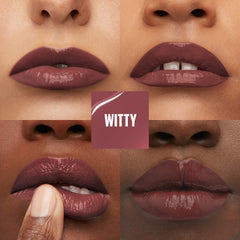Maybelline Super Stay Vinyl Ink 16-hour wear swatch demonstrates durability throughout the day.