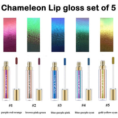 Maydear Chameleon lip gloss texture close-up reveals smooth moisturizing shine.