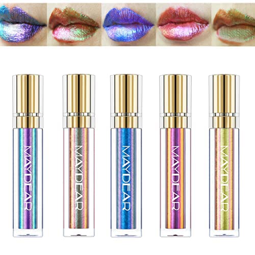 Maydear Chameleon lipstick color swatches reveal bold daily hues.