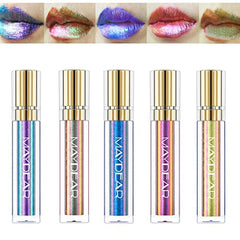 Maydear Chameleon lipstick color swatches reveal bold daily hues.