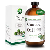 MAYLINK Castor Oil bottle 500ml glass shows premium conditioning for skin and hair