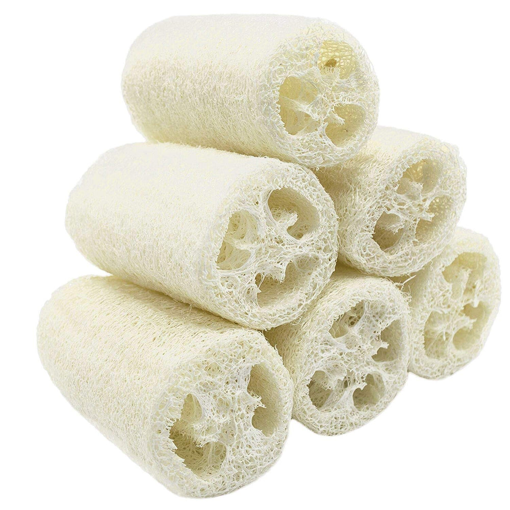 MAYMII·HOME loofahs six-pack front view for natural exfoliation and cleansing