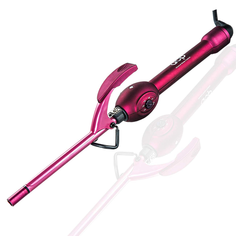 MBHAIR 9mm curling wand close-up ceramic barrel for tight corkscrew curls