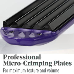 MBHAIR ceramic crimper iron heat settings display up to 220C for versatile styling