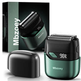 Mbzoey Emerald Green shaver front view showing ergonomic grip for smooth daily shaving
