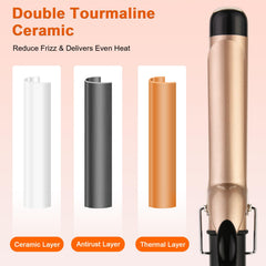MCODON curling iron featuring PTC heat technology for rapid, steady heating.