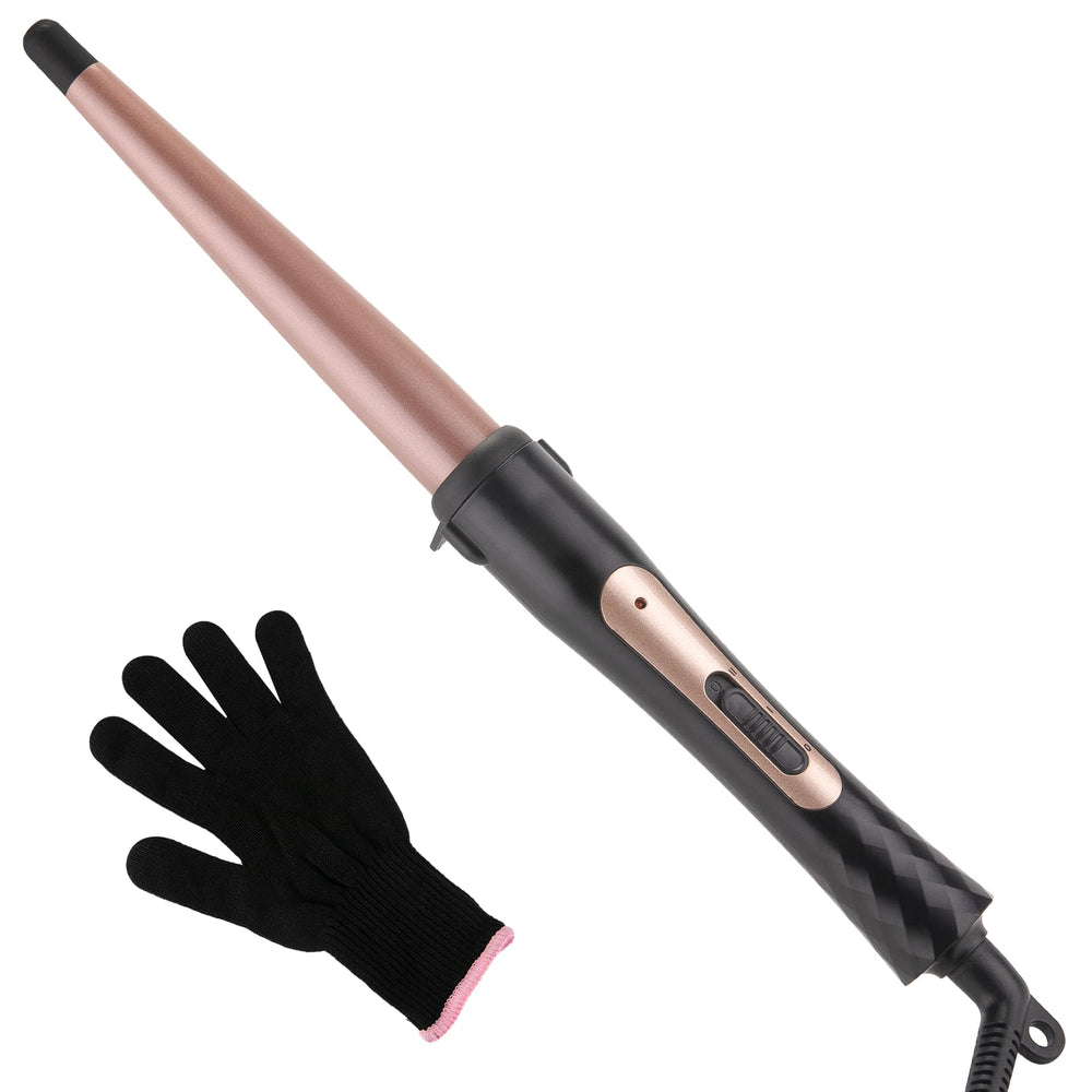 MCODON tapered curling wand barrel close-up highlighting smooth glide and even heat
