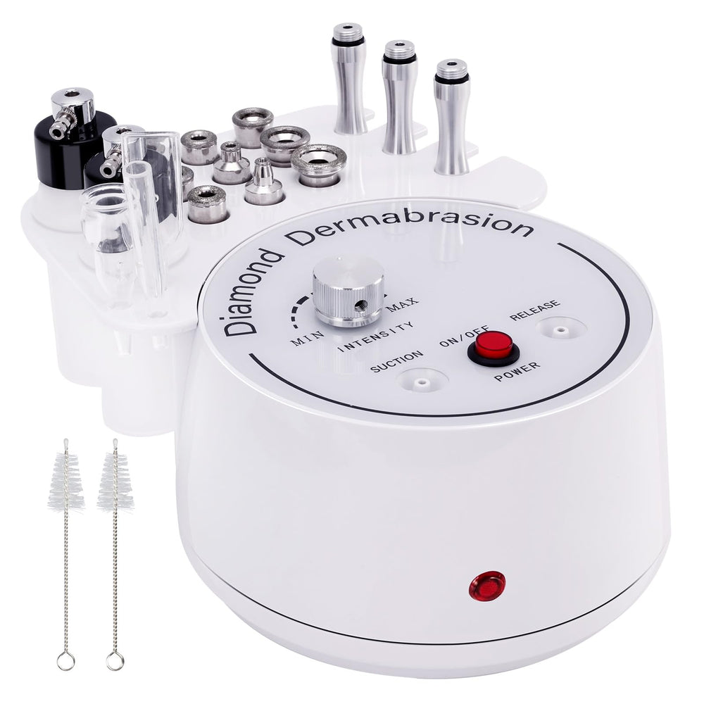 Mcwdoit 3-in-1 microdermabrasion machine, a compact home spa tool for smoother skin and better serum absorption.