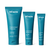 MDacne 3 Step Kit packaging highlights the complete routine for daily acne care.