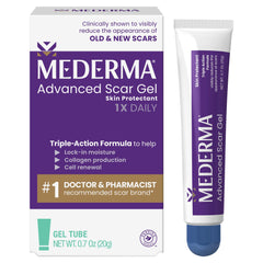 Mederma front 20g tube showing product and branding for visible scar care
