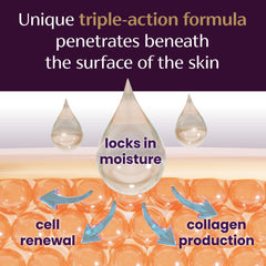 Hand applying Mederma gel to a surgical scar highlighting targeted scar support