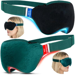 Medi Grade 2-in-1 eye mask with a silky cover provides gentle warmth for relaxation.