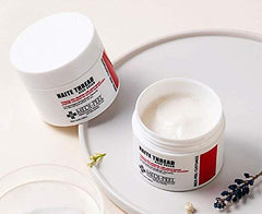 MEDI-PEEL Naite Thread Neck Cream texture closeup illustrates creamy formula ideal for daily neck care.