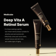 Medicube Deep Reviving serum texture swirl showing smooth absorption