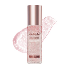 medicube front bottle view showing compact travel-friendly design and instant glow