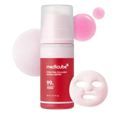 Medicube PDRN Pink Collagen Bubble Serum bottle ready for daily hydration and glow.