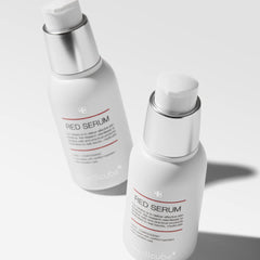 Medicube Red Serum 2.0 packaging on a clean vanity display