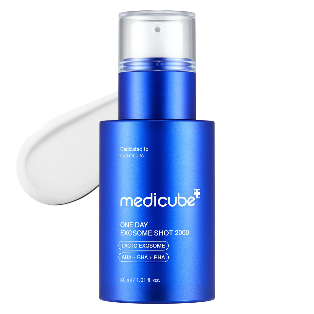medicube zero exosome shot bottle closeup highlighting premium packaging and hydrating skincare potential