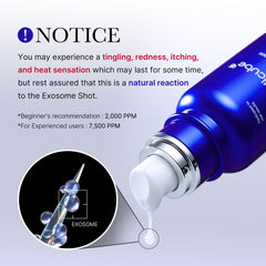 Medicube Zero Exosome Shot spicule technology close-up shows delivery to pores.