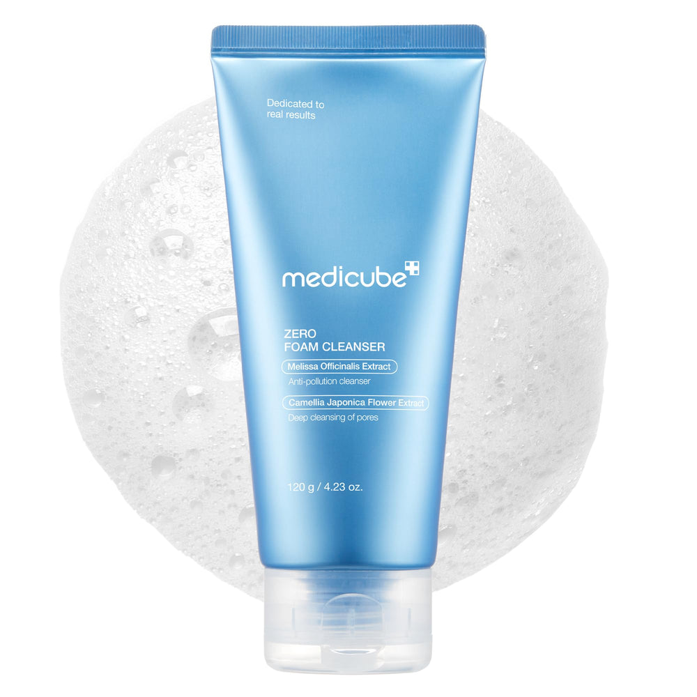 medicube Zero Foam Cleanser bottle showcasing gentle formula for sensitive skin