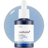Medicube Zero Pore One-day Serum bottle closeup highlighting overnight pore refinement potential.