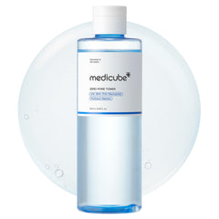 medicube Zero Pore Toner blue bottle front view—hydration and pore care