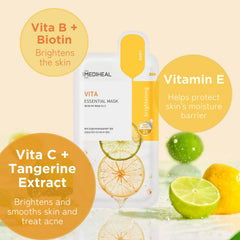 Mediheal Biodegradable vegan sheet mask demonstrates comfortable fit and eco-friendly care.