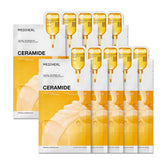 Mediheal Ceramide Essential Sheet Mask packaging highlights vegan hydration benefits