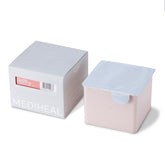 Mediheal Collagen Ampoule Pad closeup texture shows smooth cotton fibers for gentle toning.