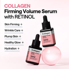 Mediheal Collagen Firming Volume Serum on skin demonstrates instant hydration and smoothing.