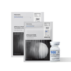 Mediheal Collagen Spicule Ampoule Pore Care improves absorption for smoother texture.