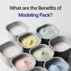 Mediheal Derma Modeling Pack dual synergy shows ampoule and powder ready for use