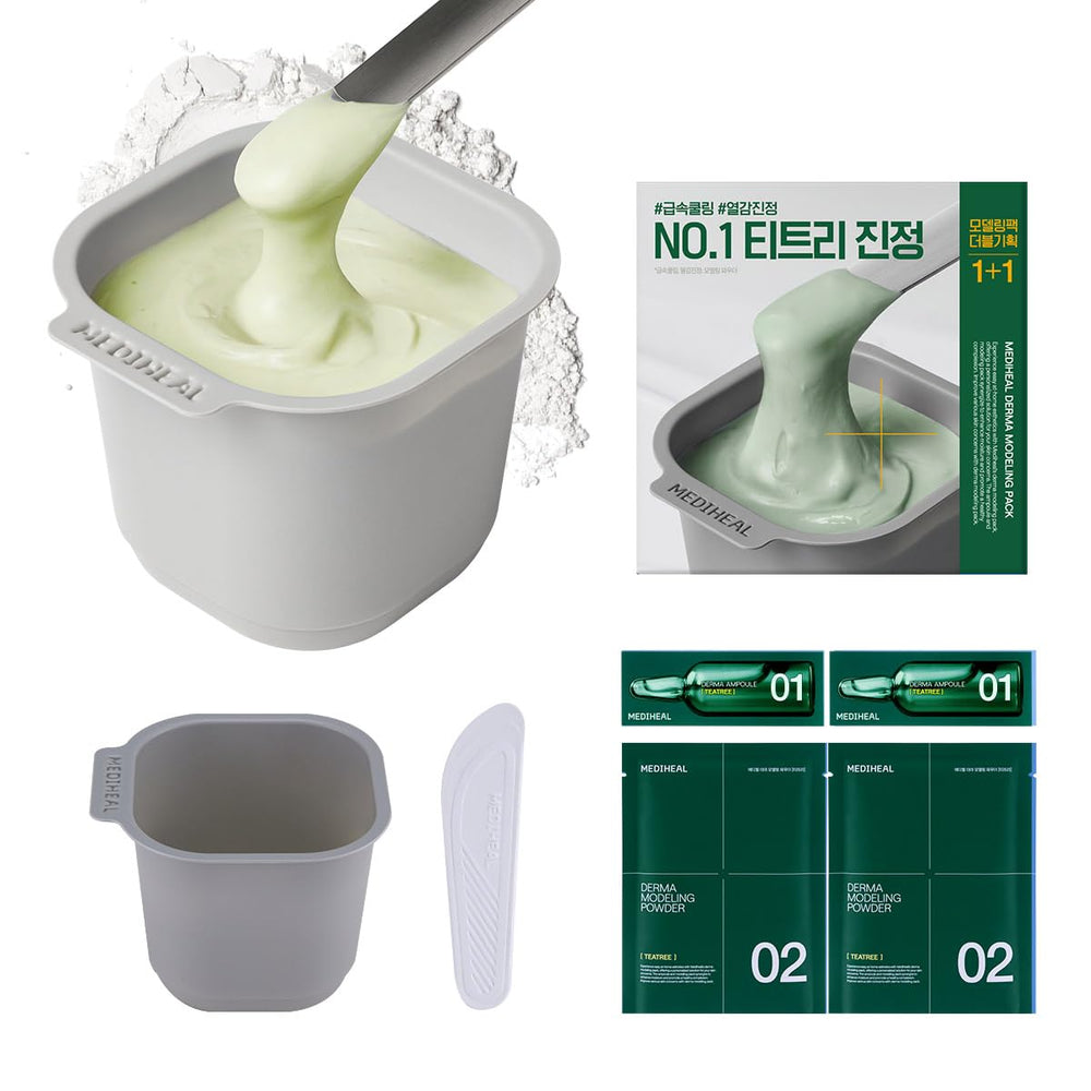 Mediheal Derma Modeling Pack Teatree box front for at-home spa refreshment.