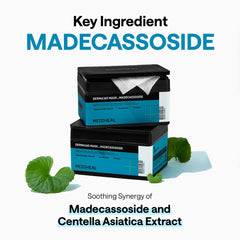Mediheal Derma 365 Madecassoside Mask built-in tweezer demonstrates hygienic, on-the-go use.