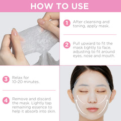 Mediheal IPI Ampoule Mask on face delivers brightening glow