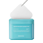 Mediheal Madecassoside blemish pad pack showing vegan gauze pads for daily blemish care