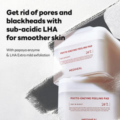 Mediheal Phyto Enzyme Peeling Pad closeup of embossed fabric provides gentle exfoliation.