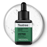 Mediheal Teatree Calming Serum bottle front delivers soothing hydration for irritated skin.