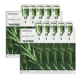 Mediheal Teatree Essential Sheet Mask packaging front for calming hydration and clarity