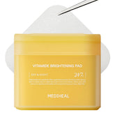 Mediheal Vitamide toner pad radiance close-up for brightening and blemish care