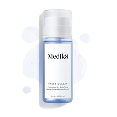 Medik8 Press and Clear ingredients reveal Tranexamic Acid for even-toned skin.