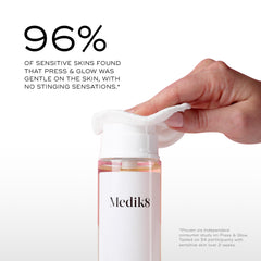 Medik8 Press and Glow toner drops closeup highlights PHAs for soft, even-toned skin