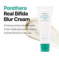 MEDITHERAPY Porethera cream swirls illustrating texture and pore-blurring effect