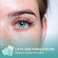 MEDIVIZ EyeLove wipes in use on eyelids and lashes for cleansing.
