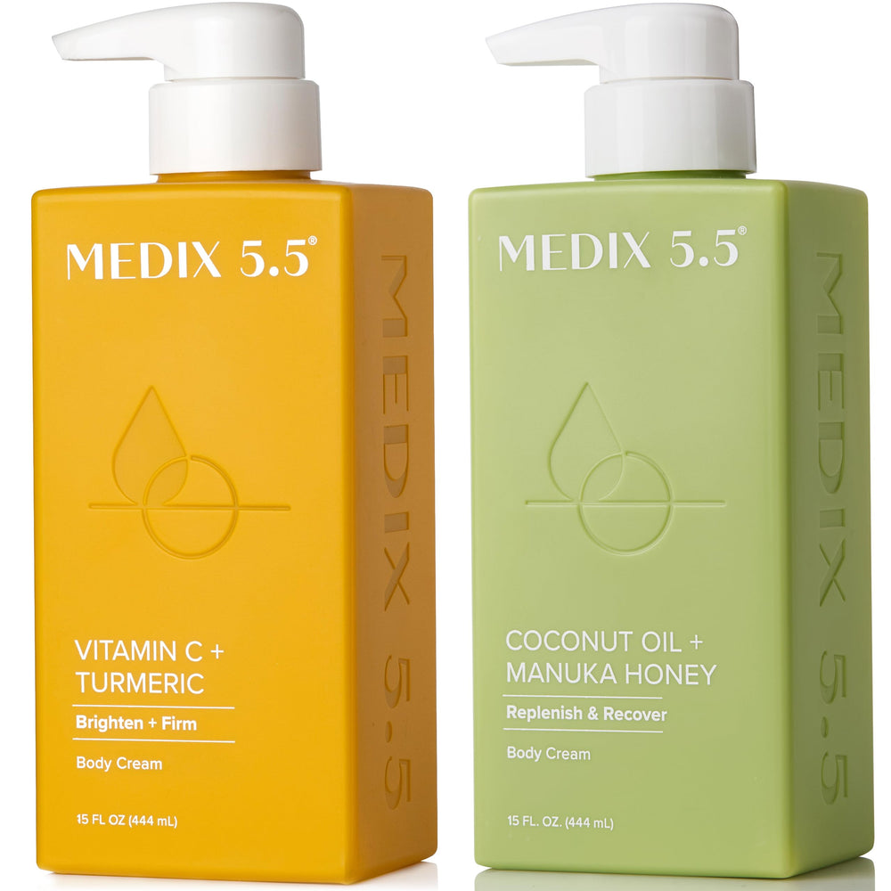Medix 5.5 Brightening Vitamin C Cream bottle promotes radiant, even-toned skin